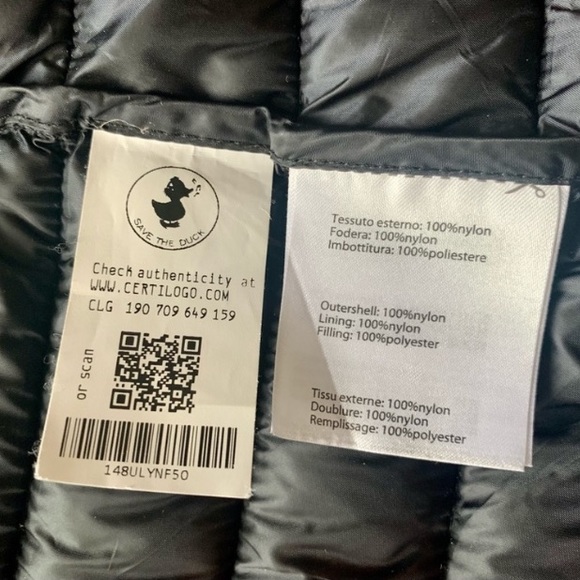 Save The Duck IRIS STAND UP COLLAR COAT WITH FAUX FUR LINING - Picture 10 of 11